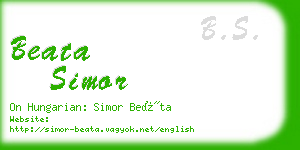 beata simor business card